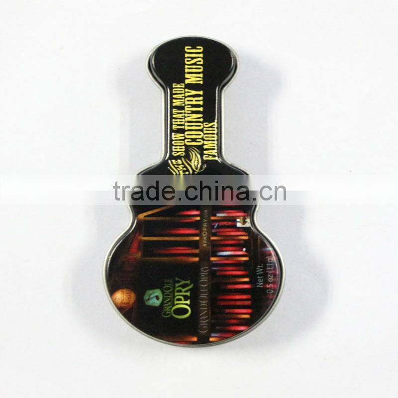European and American popular guitar-shaped tin box