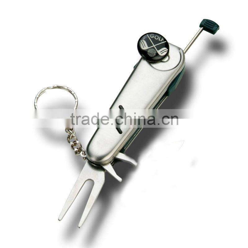 2 pcs Golf Multi-tool Brush Marker Pen Divot Pitch Holder Wooden Tees Golf Bags