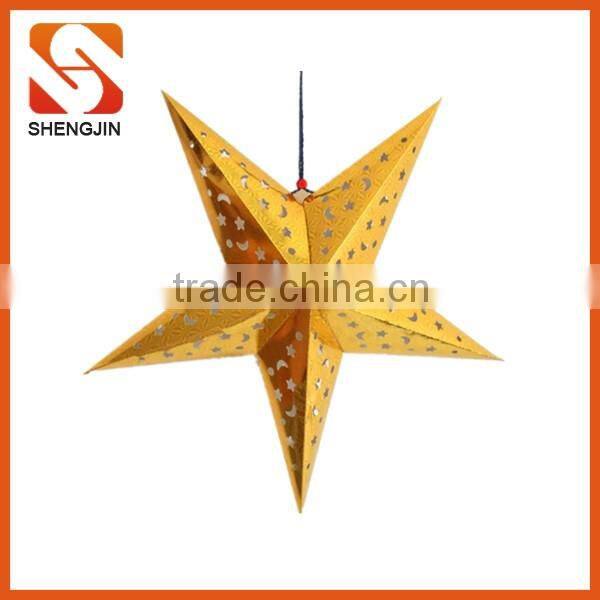SJ-L6106 Christmas Party decorations led red paper star