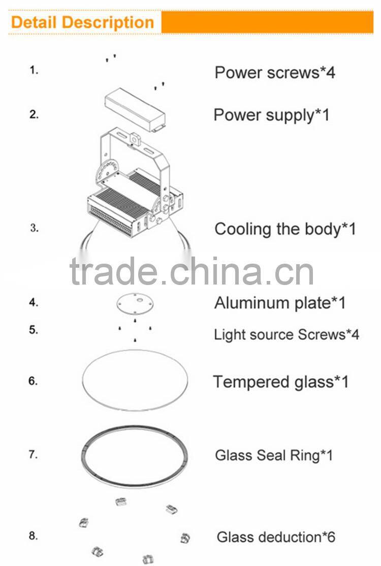 Hot sale led color changeable 200w led high bay lighting manufacturer from China
