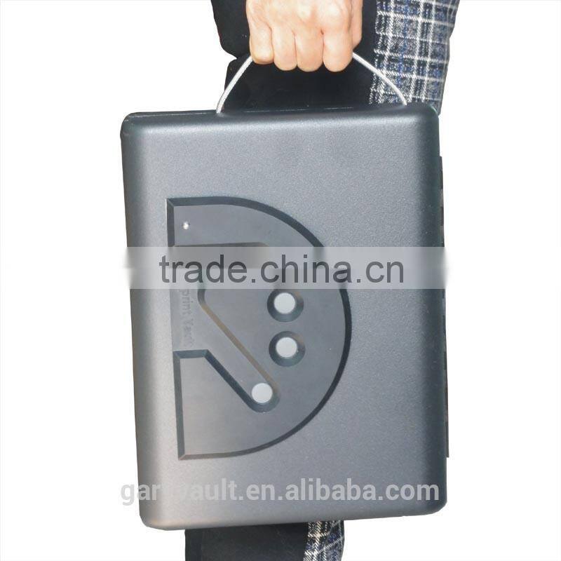 Wholesale- MD500 Micro Vault Digit Code Jewelry Car Gun portable security storage Mini steel Safe Box Mini Ipad safe / gun vault