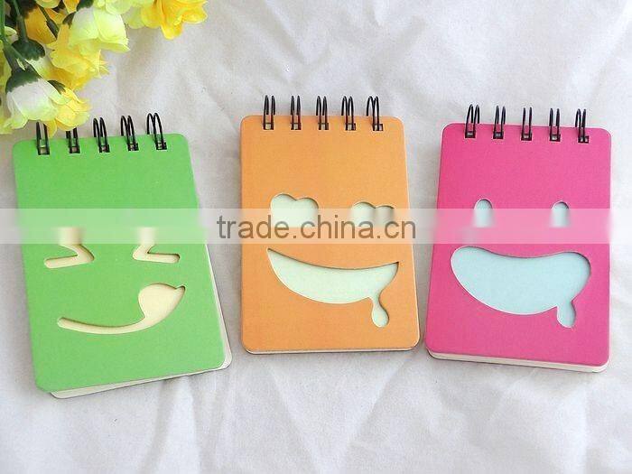 shape die cut double spiral mini cute journals A7