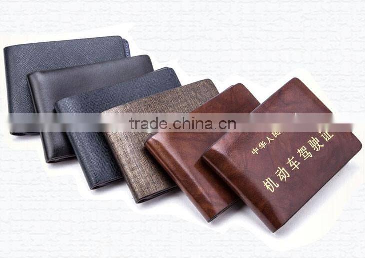 waterproof pu leather id card holder,leather name badge holder work License case