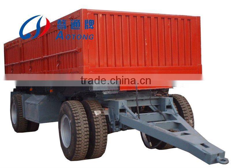 Unloading semi trailer with full dump