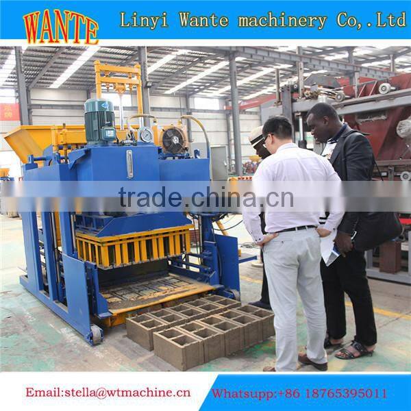 WT10-15 automatic concrete hollow block making machine mobile block machine