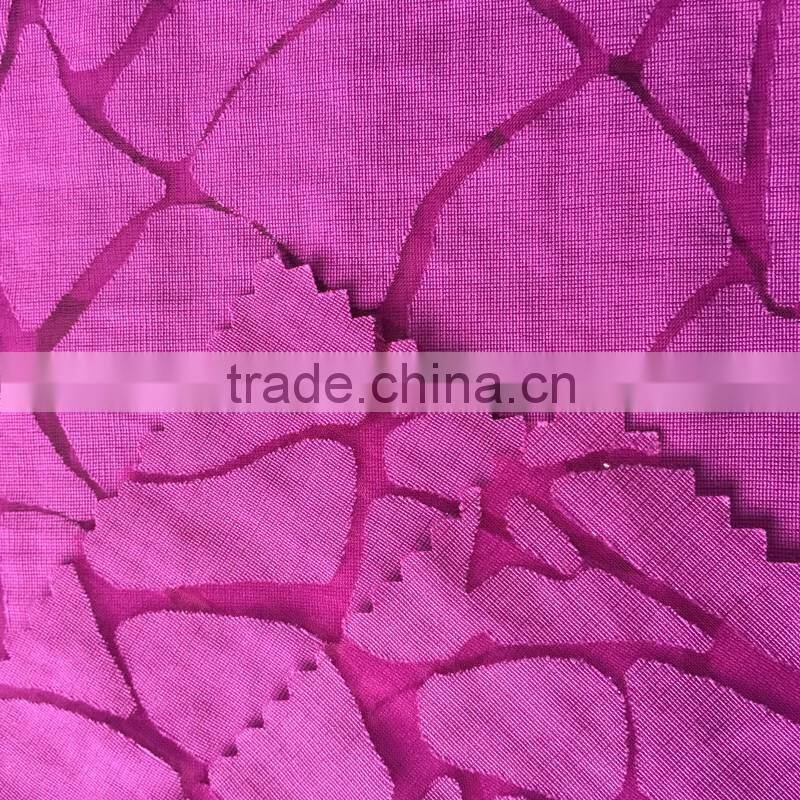 Spring summer burnt-out woven fabric