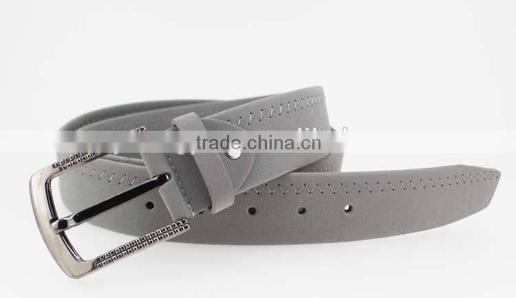 2015 NEW Designer reversible wide Grey PU leather belt man jeans belt
