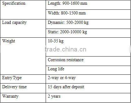 two-way or four-way form heavy duty steel pallet