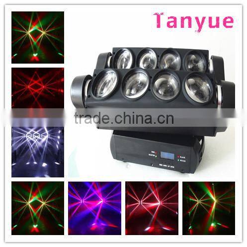 8*10w dmx rgbw moving head beam spider led moving head stage light