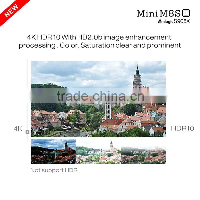 2016 The Latest S905X quad core android 6.0 marshmallow tv box mini m8s II 2G RAM 8G ROM