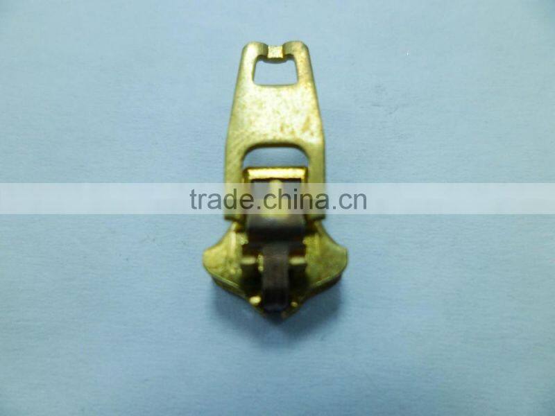 3# brass zipper 45YG brass slider auto-lock zipper slider pin-lock zipper slider jeans zipper slider
