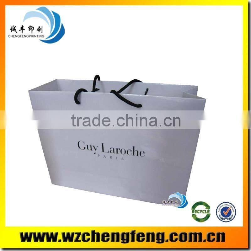accpet order colorful white kraft paper bag for shopping packaging