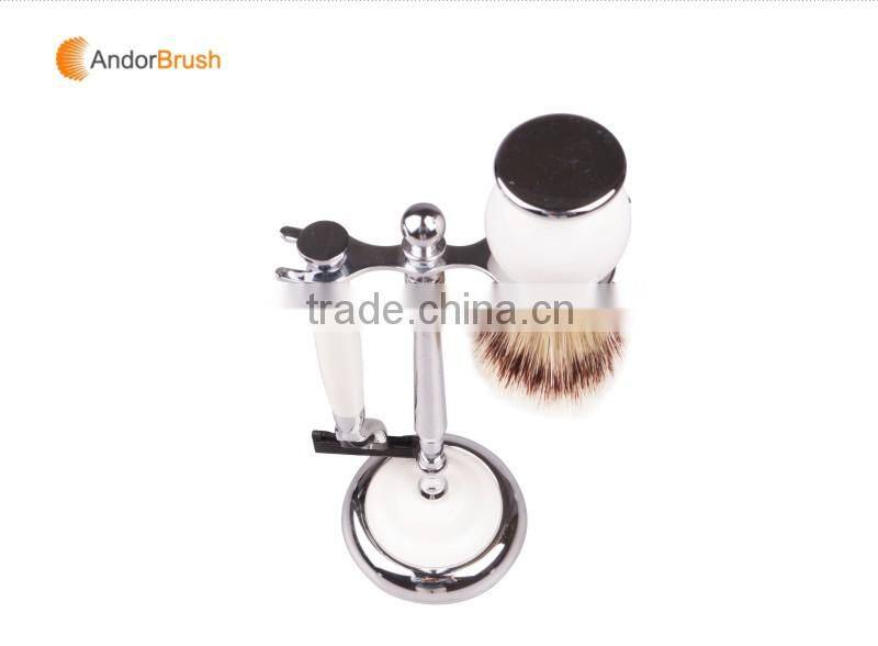 Hot sale silvertip badger hair shaving brush with shaving razor