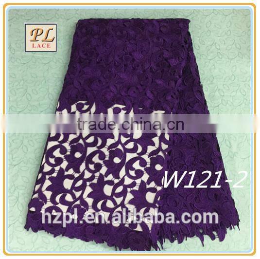2015 crochet dress design 100 % polyester embroidery fabric lace
