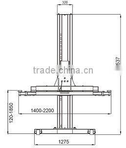 settled single post hydraulic lift