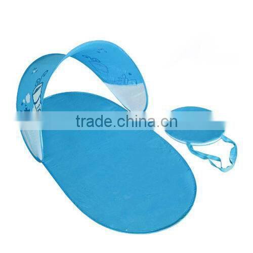 Beach Shelter Foldable bech Mat with Sunshade Packed in Polyester bag