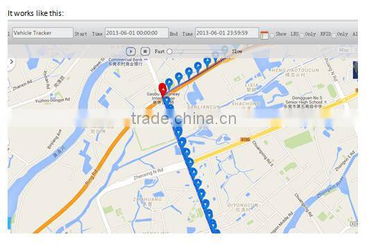 google map long battery life gps tracker/small gps vehicle locator