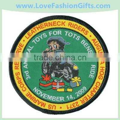 Embroidered Motorcycle Woven Patches,XL Embroidered Patches