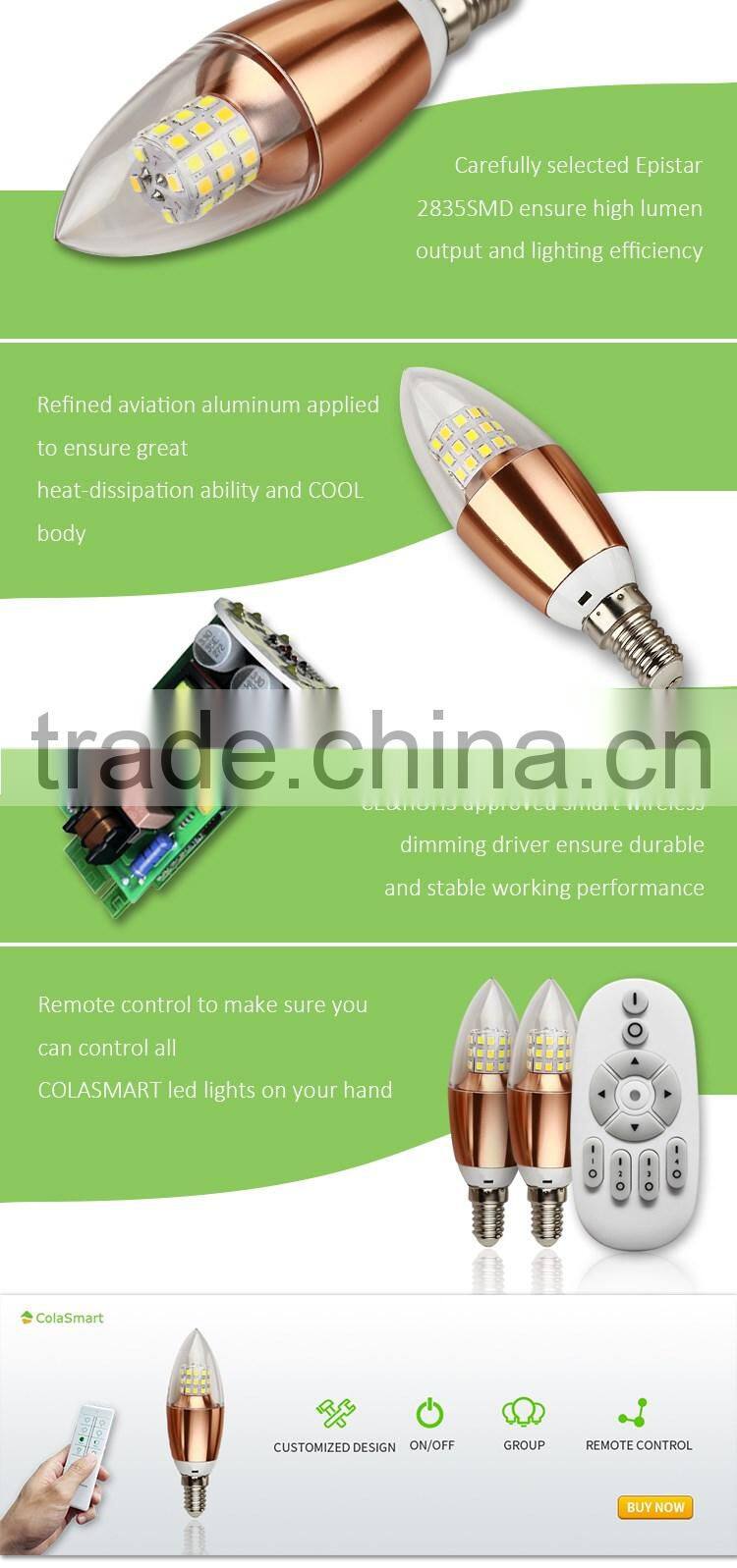 Colasmart CS-LGCD-4W-14SPR Phone App Remote Wireless Control Led Bulb Lamp