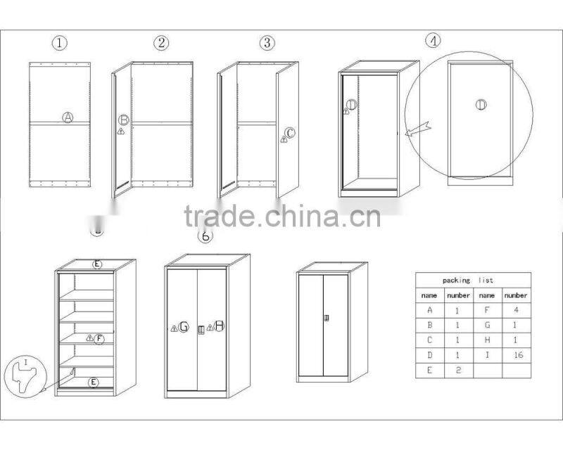 2 door metal book almirah design