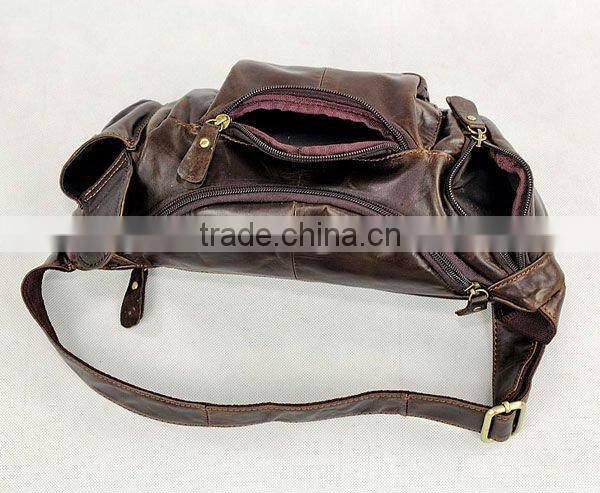 Style Coffee Men's Waist Bag Fanny Pack Adjustable Belt Purse