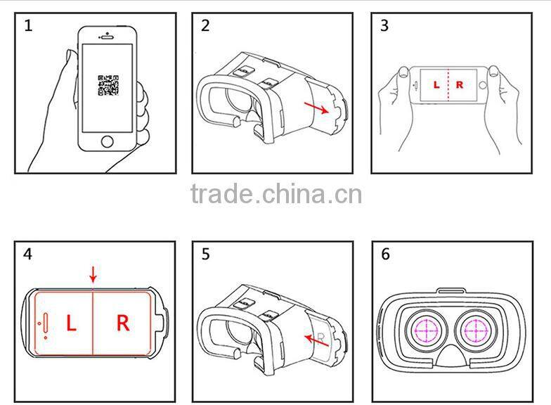 3D Virtual Reality 3D VR Box Headset Game Glasses Helmet for Phone 3D Glasses bluetooth remote control