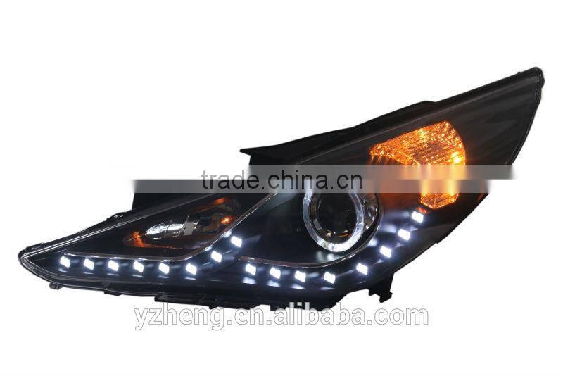 car accessories for hyundai sonata 2011 up angel eye light bar head lamp modified head light (ISO9001&TS16949)