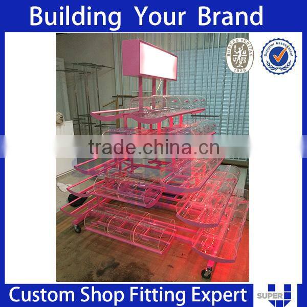 heavy duty rotating display stand turntable acrylic showcases for candy