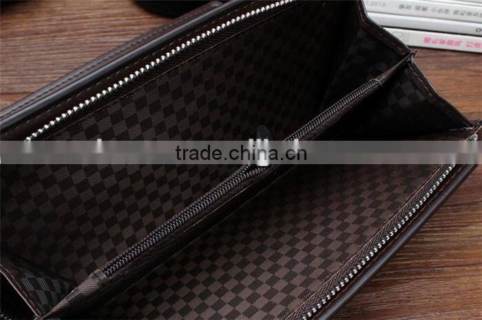 Business Wholesale Men Long Wallet Faux Leather Card Coin Hand Purse