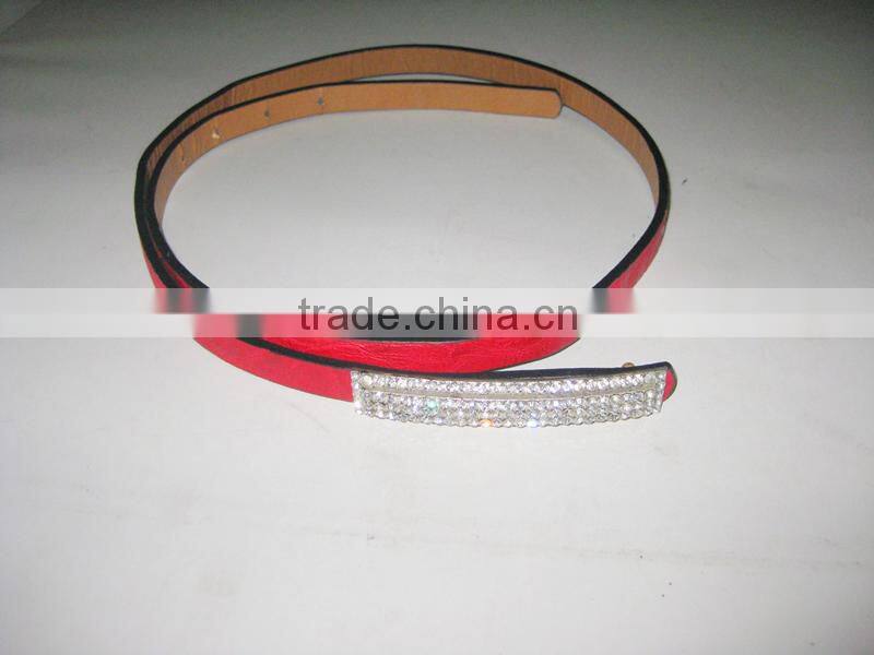 Russian Full Rhinestone Buckle Woman Fancy Belt