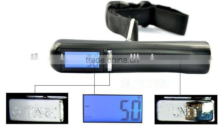 50kg/10g Portable digital Travel Weighing Scale with Blue LED backlight