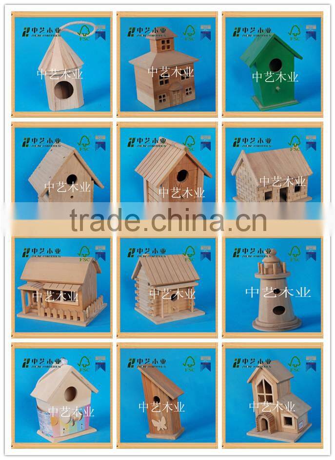 New arrival decorative handmade hanging wooden bird feeder