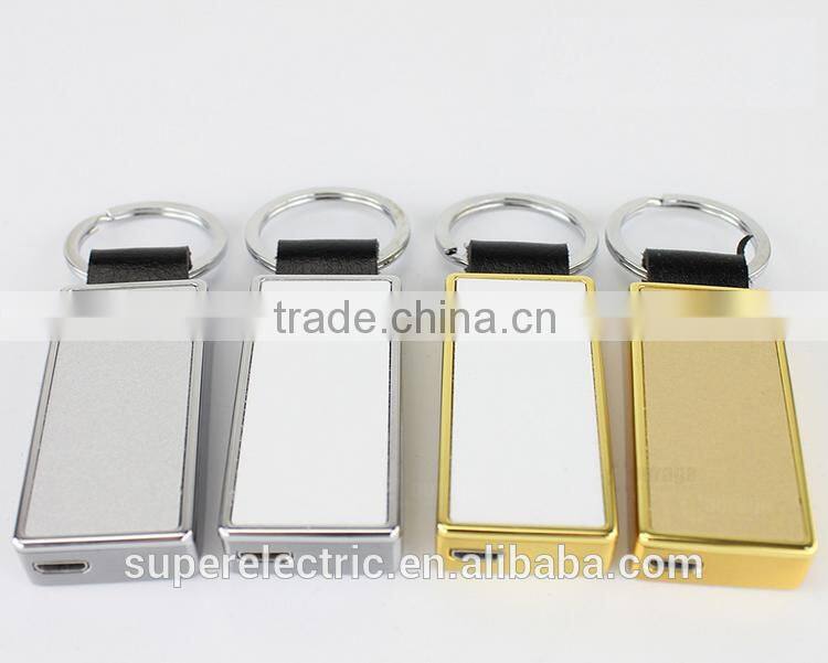 Customized design high grade usb electric cigrette lighter wholesale wind proof key chain electronic lighters
