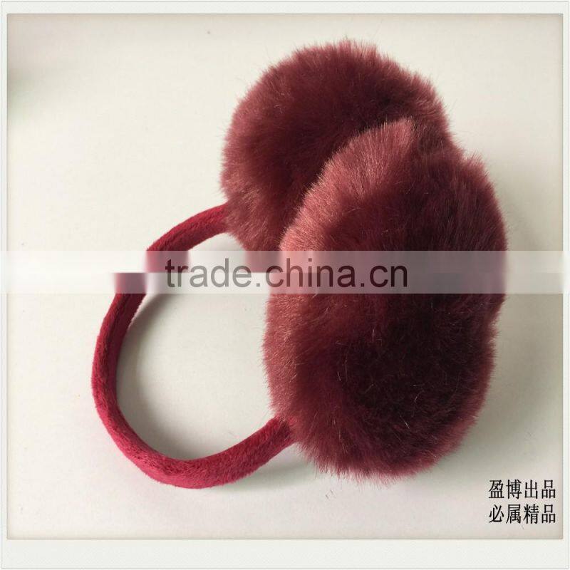 2016 Winter Big Size Faux Fox Fur Earmuffs Ear Muff Artificial Raccon Fur Warm Ear Cover Ladies Earmuffs