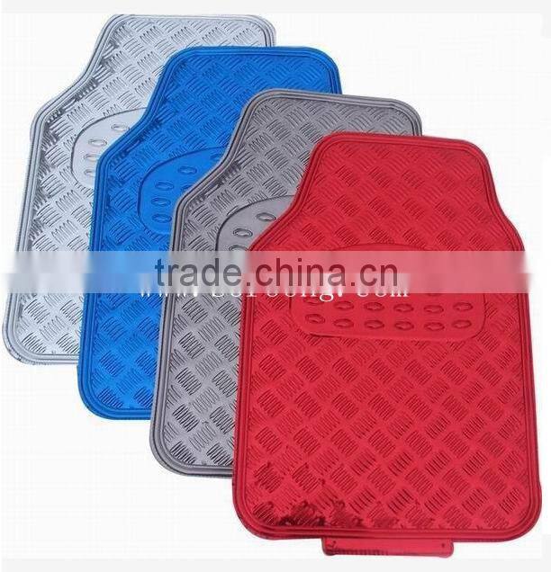 2016 Best Sales Full Set New and Fashion Design Shining Cheap Aluminum Car Foor Mat
