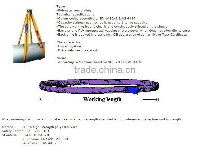 Factory price endless polyester round lifting sling