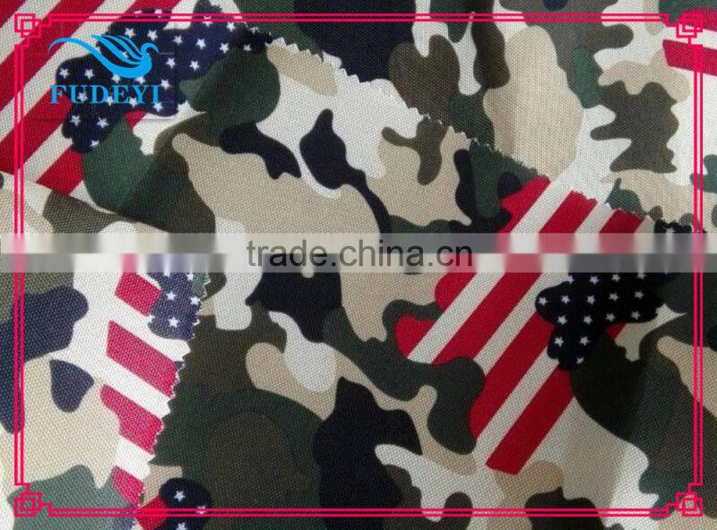 wholesale cheap 100% polyester oxford waterproof military camouflage fabric for bag
