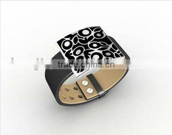 Wholesale alibaba personalized mens leather bracelets#6464