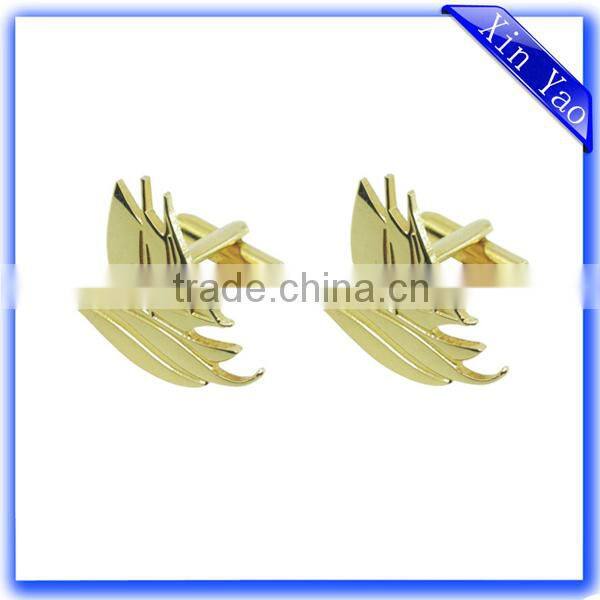 Popular eagle wings zinc alloy nickel plating red enamel custom logo cufflinks