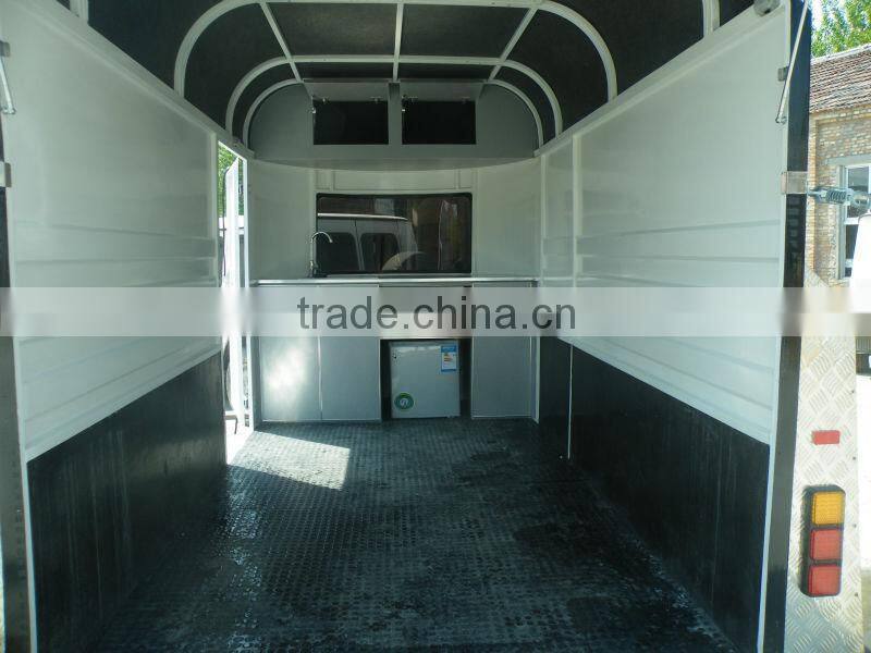 Hot saledeluxe 2 horse float straight load