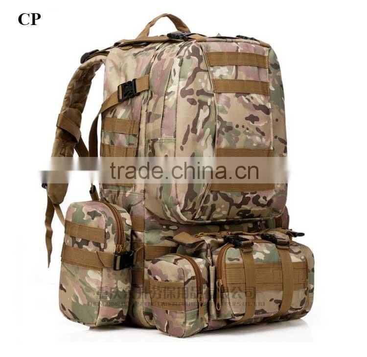 50L Camo Trekking Bag Military Camping mountain top backpack