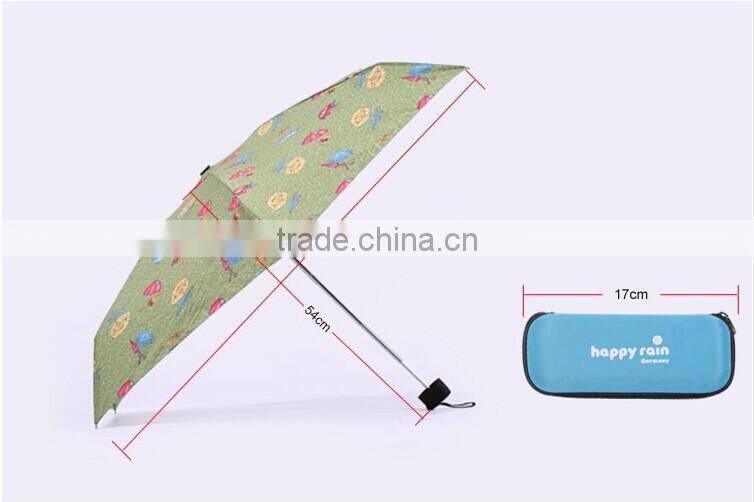 Polyester customized manual open 21"*8K mini umbrella