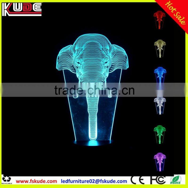 Customizted acrylic 3D LED table lamp/modern led desk lamp with rechagreable battery