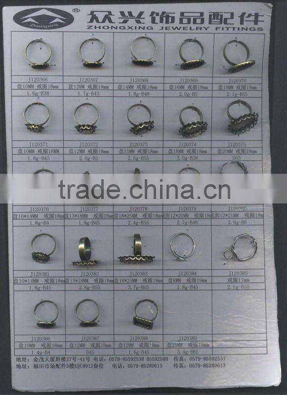 Brass Rings Settings Fancy Filigree Rings