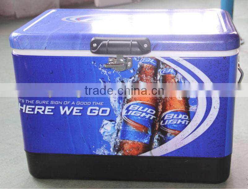 beverage retro metal ice cooler box