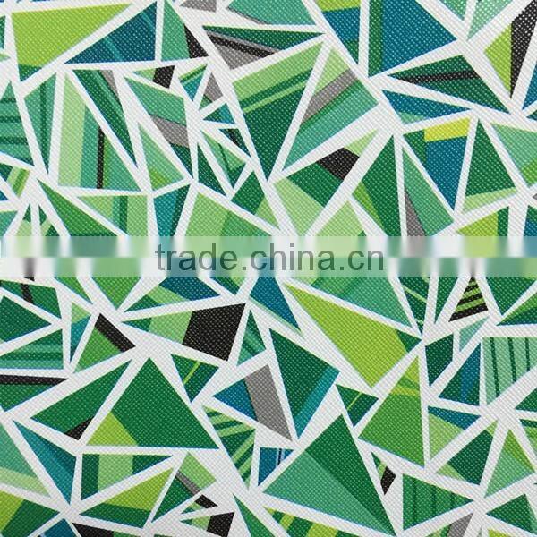 With film emboss surface ,PVC simili leather with geometric figure design , use for sofa ,chair cover ,handbags,upholstery