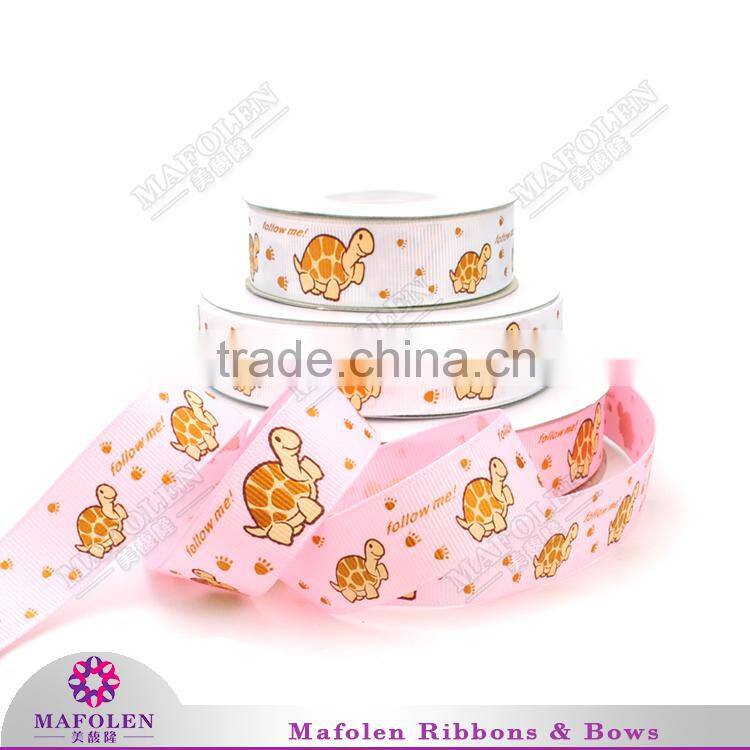 Popular new design competitive price cartoon grosgrain printed ribbon