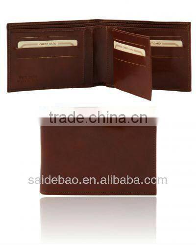 2015 Newest Style Leather Wallet, High Quality Different Leather Men's Wallet With Metal Logo Fashion Wallet