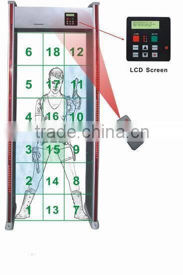 DoorType Walk Though Metal Detector with Brilliant LED Bar Graph Indicates