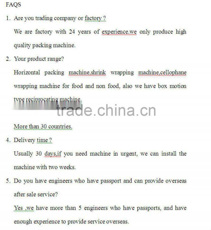 FFA multifunction flow automatic granola bar packaging machine